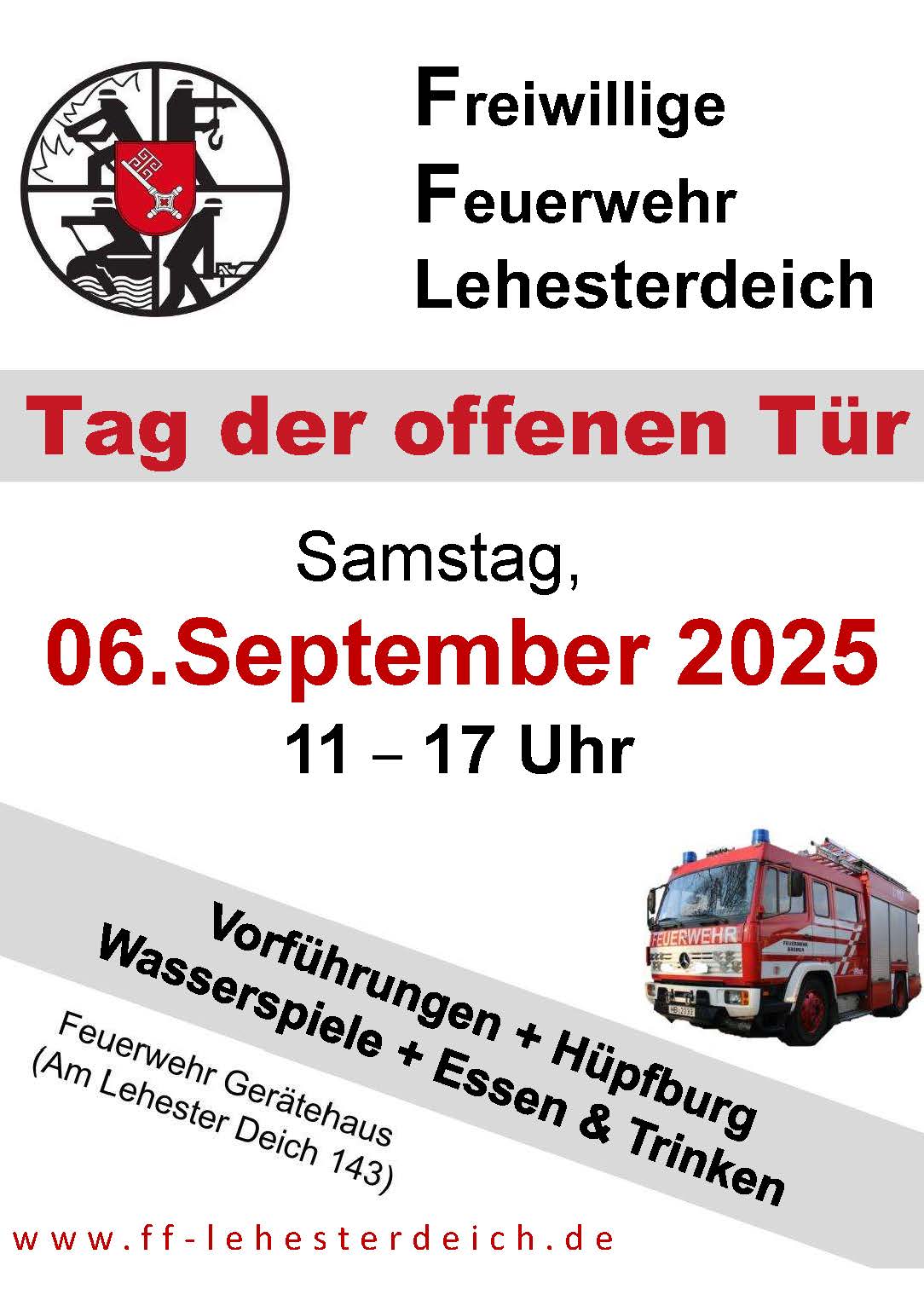 Tag der offenen Tür – Freiwillige Feuerwehr Lehesterdeich