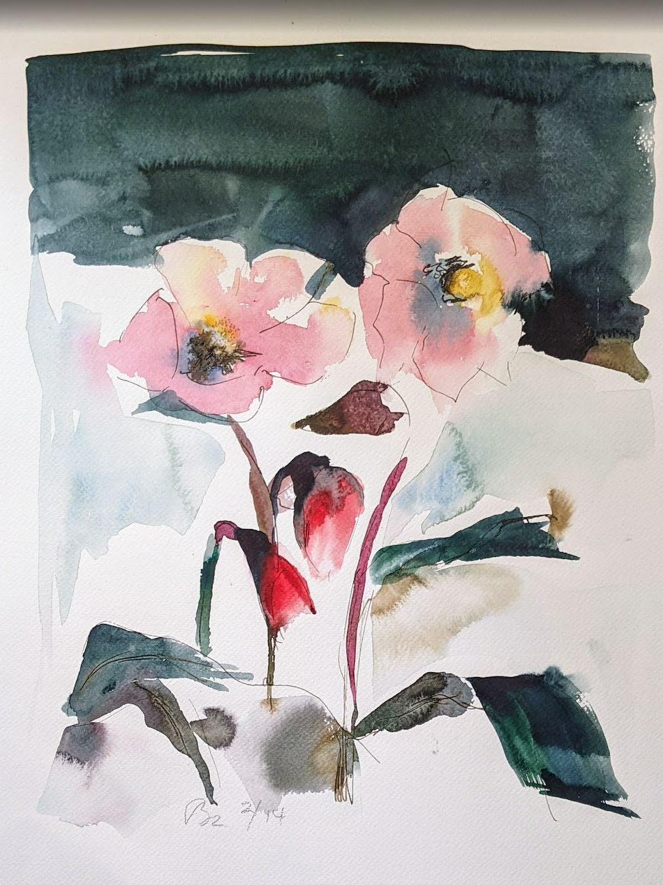 Ausstellung von Brigitte Bremer: Dialog mit Papier und Wasserfarben