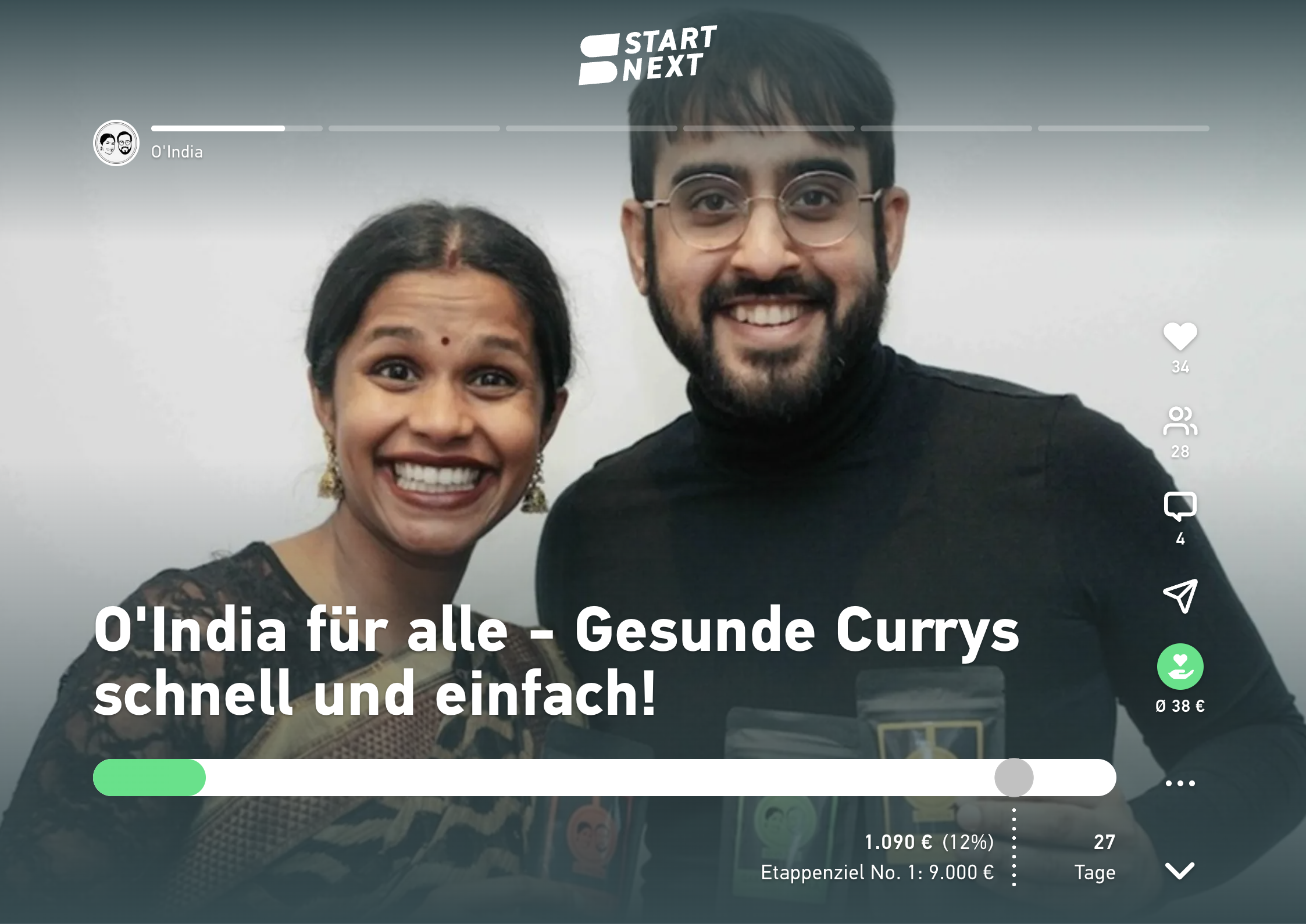 Von Mamas indischer Küche zur Marke – unterstütze jetzt das O’India Crowdfunding unter www.startnext.com/oindia