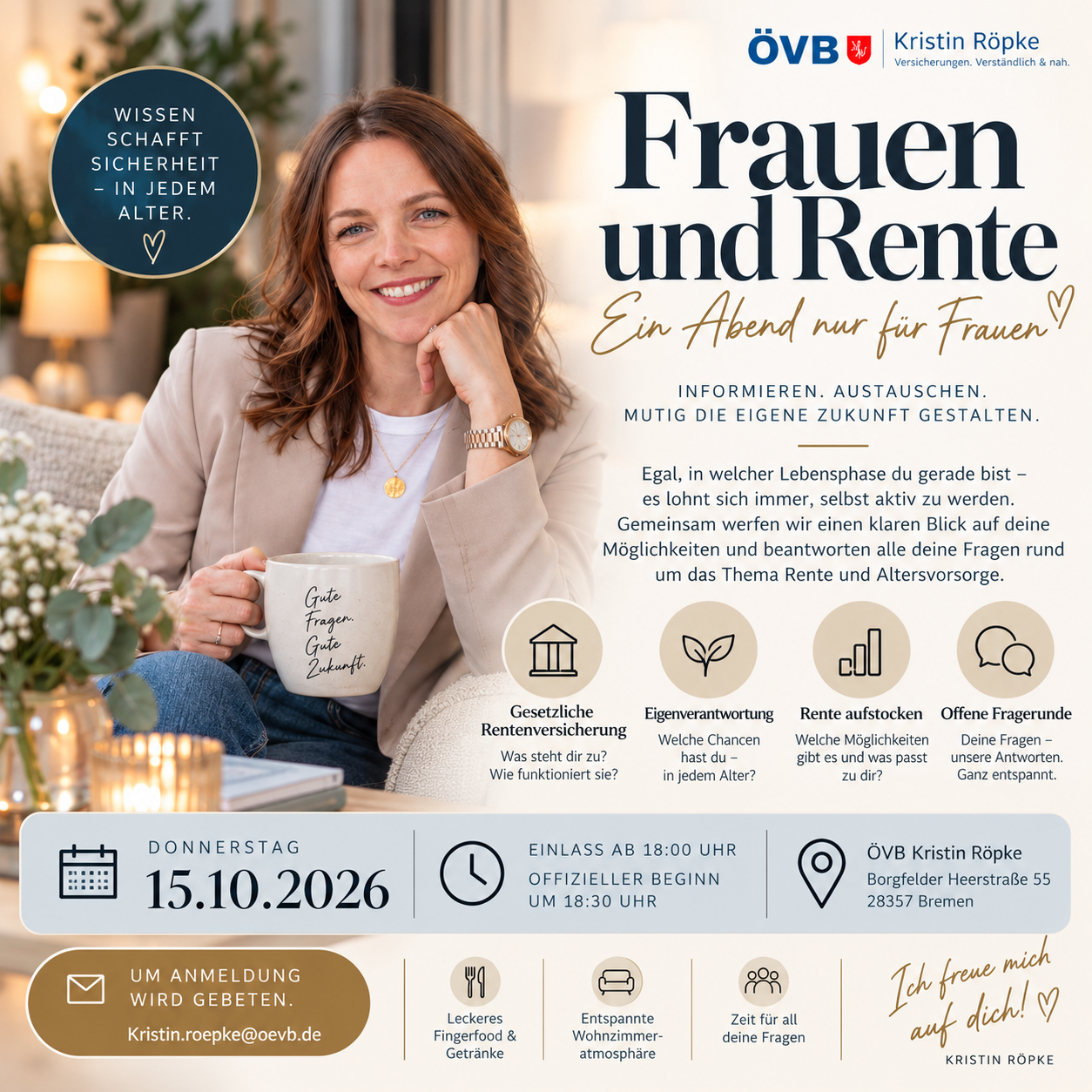 Frauen und Rente – Ein Abend nur für Frauen!