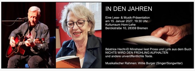 Lesung mit Béatrice Hecht-El Minshawi und Musiker Willie Burger